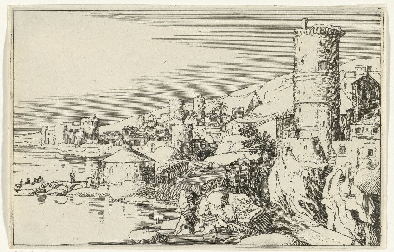 Città con torri sull