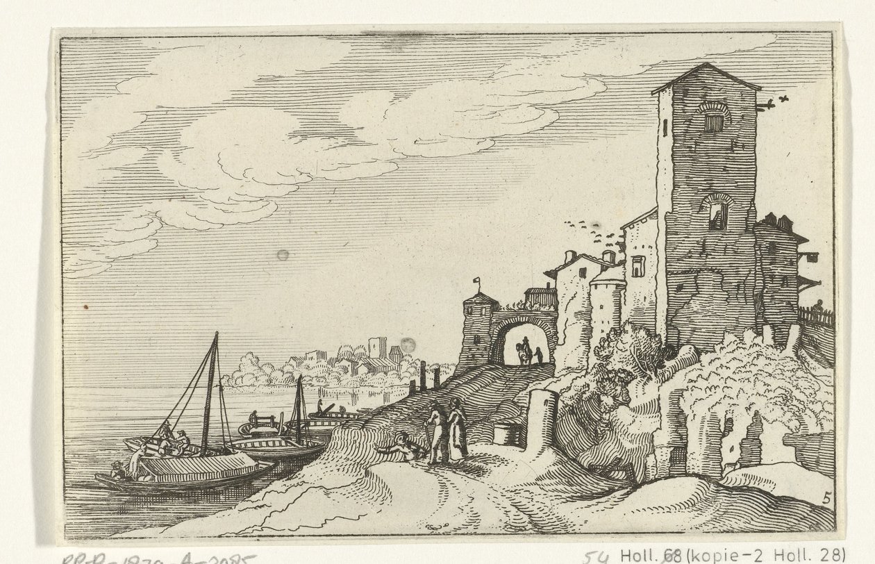 Torre e porta sulla costa da Willem van Nieulandt (II)