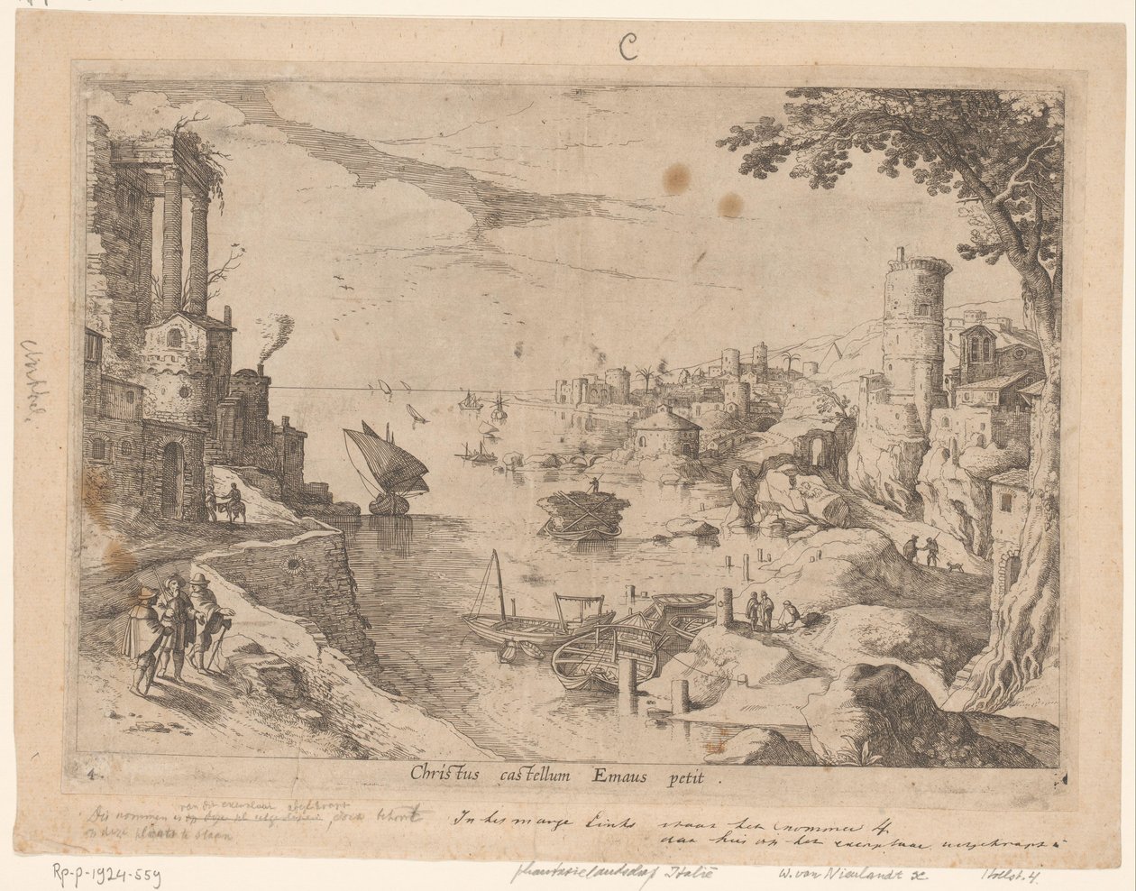 Paesaggio con i discepoli di Emmaus da Willem van Nieulandt