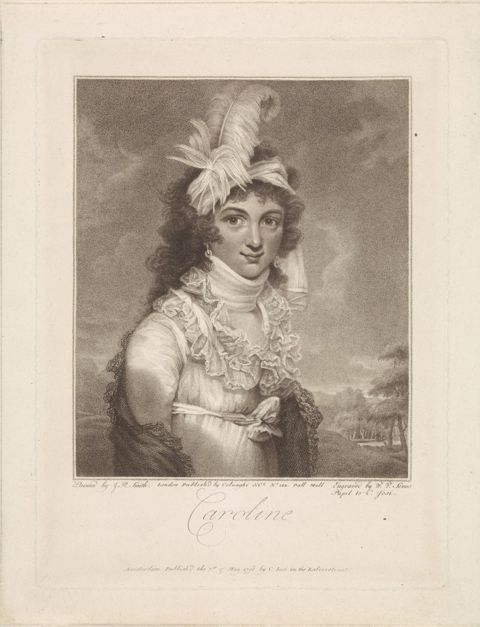 Ritratto di Carolina Amalia Elisabetta di Brunswick-Wolfenbüttel da Willem van Senus