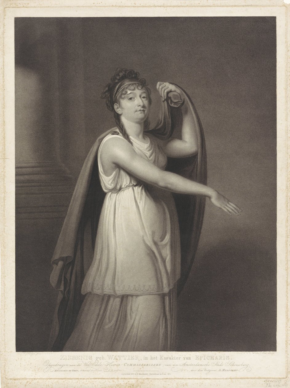 Ritratto di Johanna Cornelia Ziesenis-Wattier da Willem van Senus