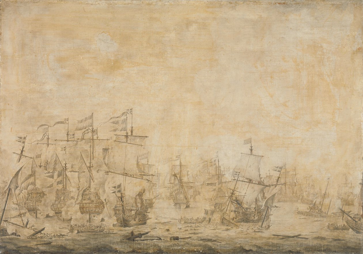 Battaglia tra le flotte olandese e svedese, nello stretto, 8 novembre 1658 da Willem van de Velde (I) (attributed to)