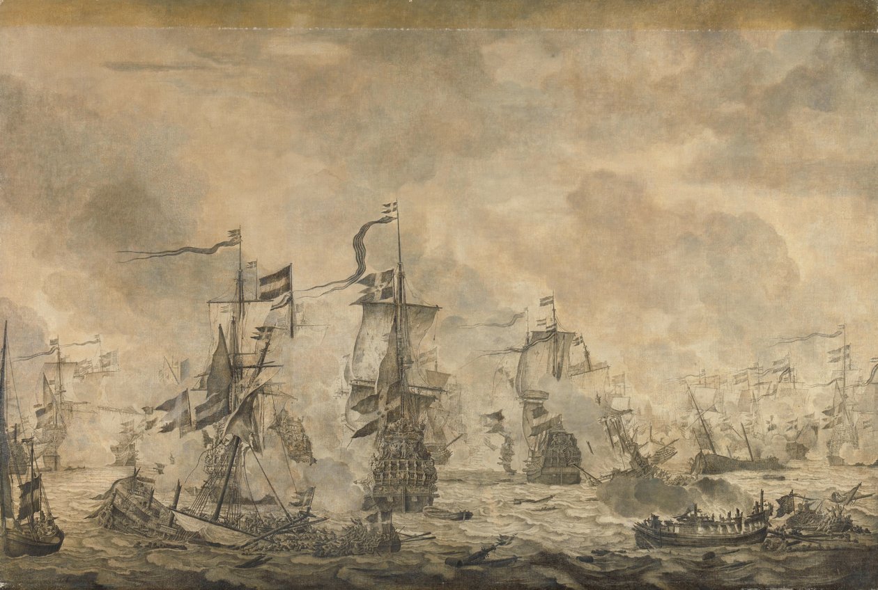Battaglia tra le flotte olandesi e svedesi, nello stretto, 8 novembre 1658 da Willem van de Velde (I)