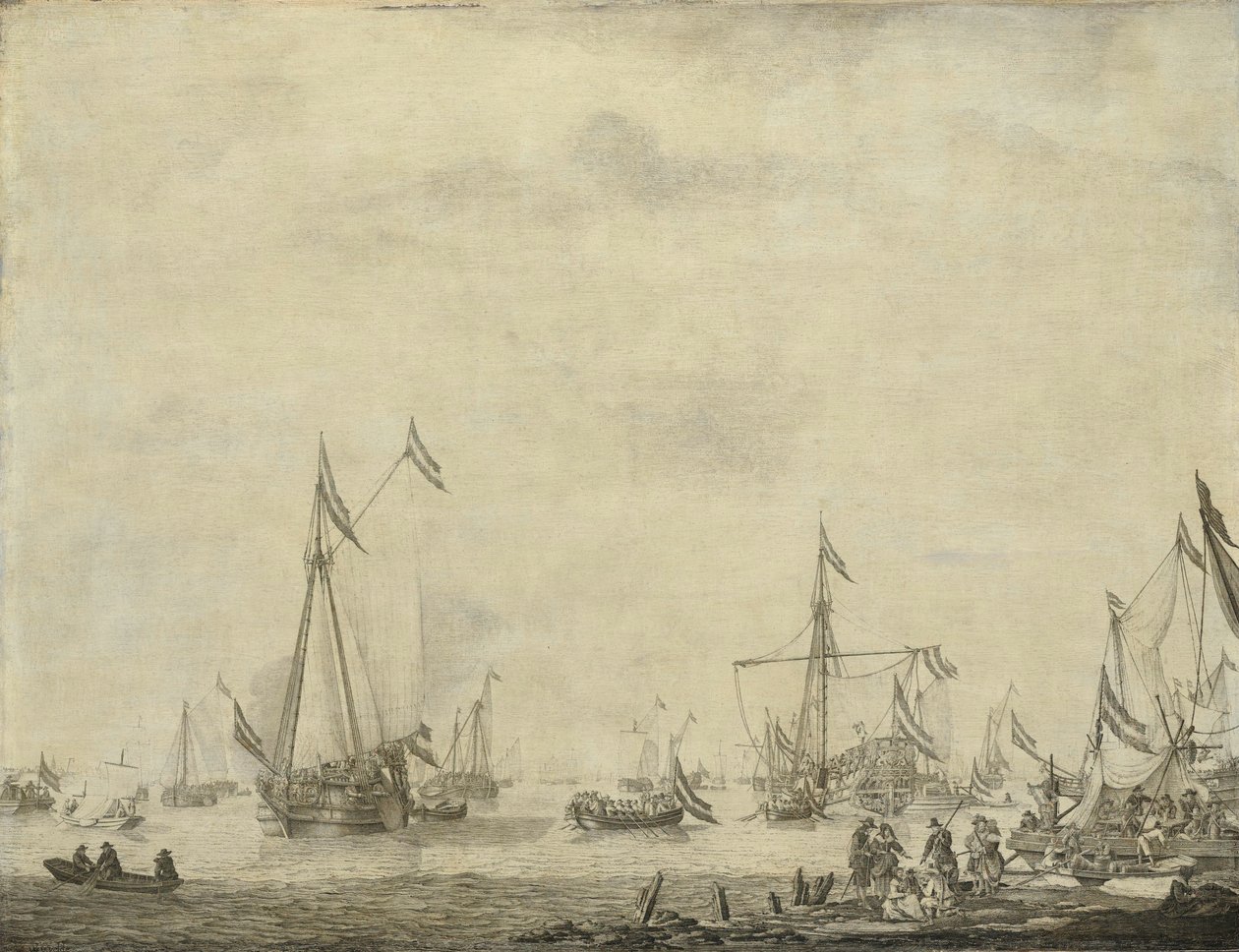 Yacht reale e yacht di stato salpano da Moerdijk con a bordo Carlo II, re d