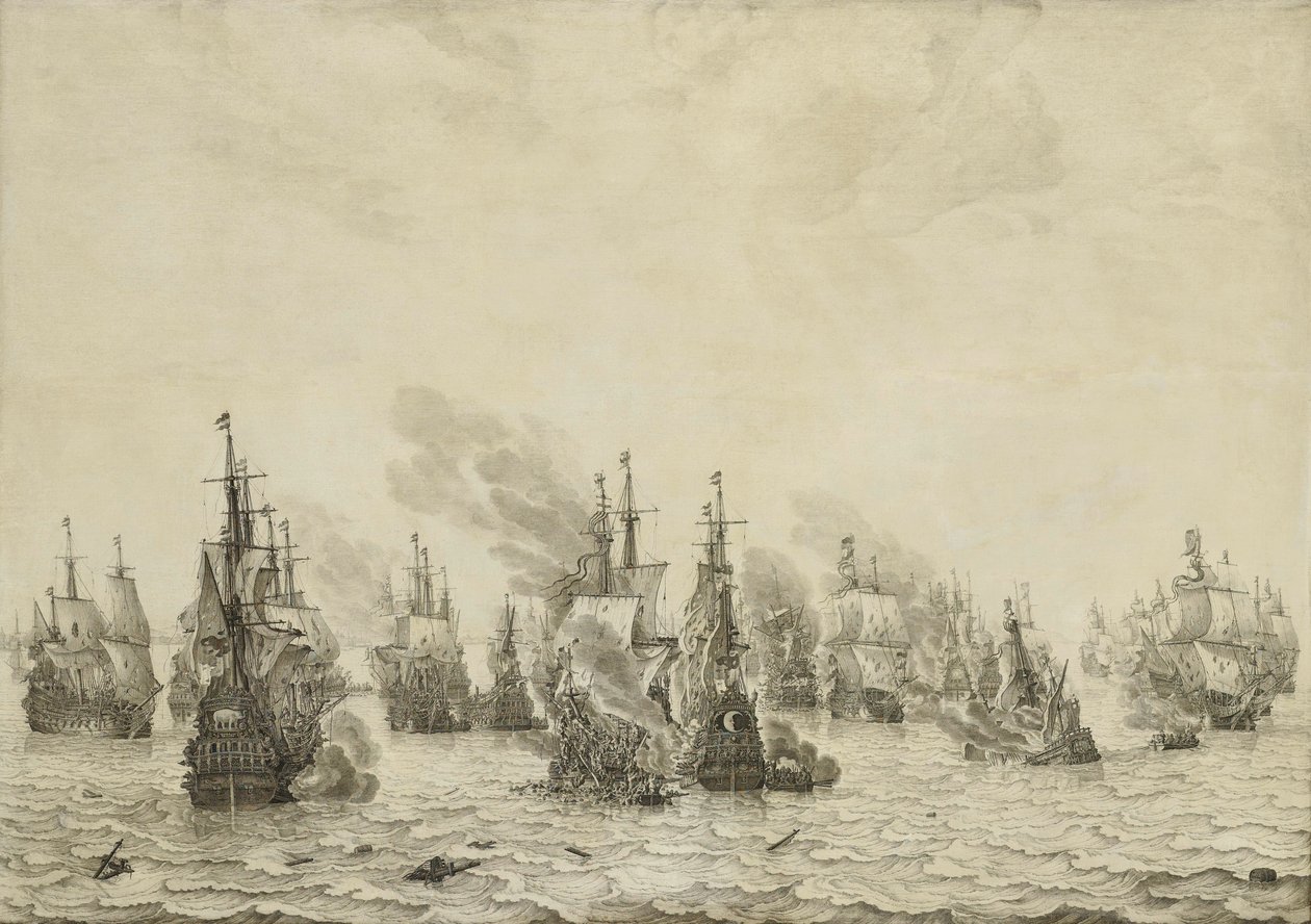 La battaglia di Livorno da Willem van de Velde (I)