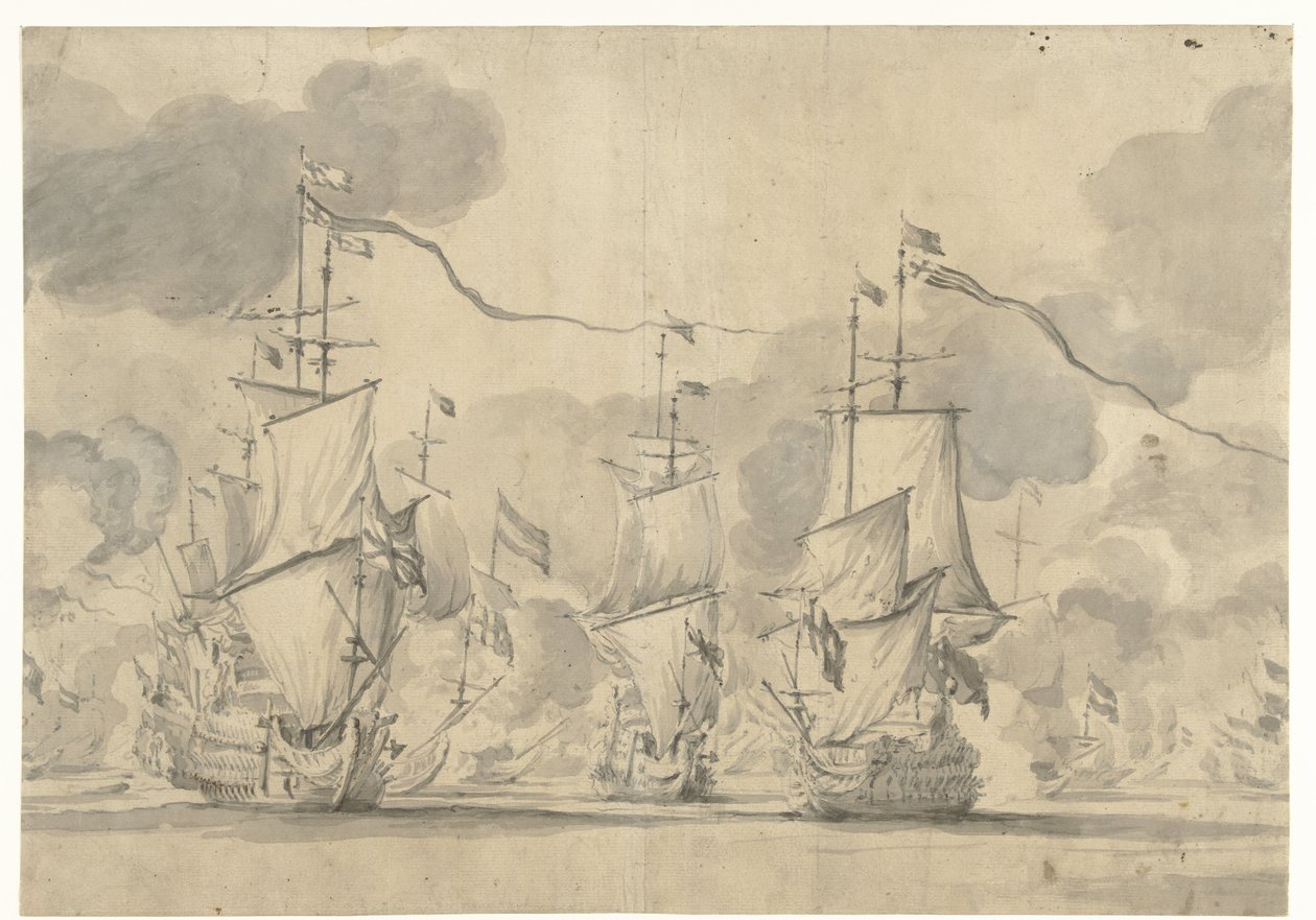 Battaglia navale presso Lowestoft il 13 giugno 1665 da Willem van de Velde (I)