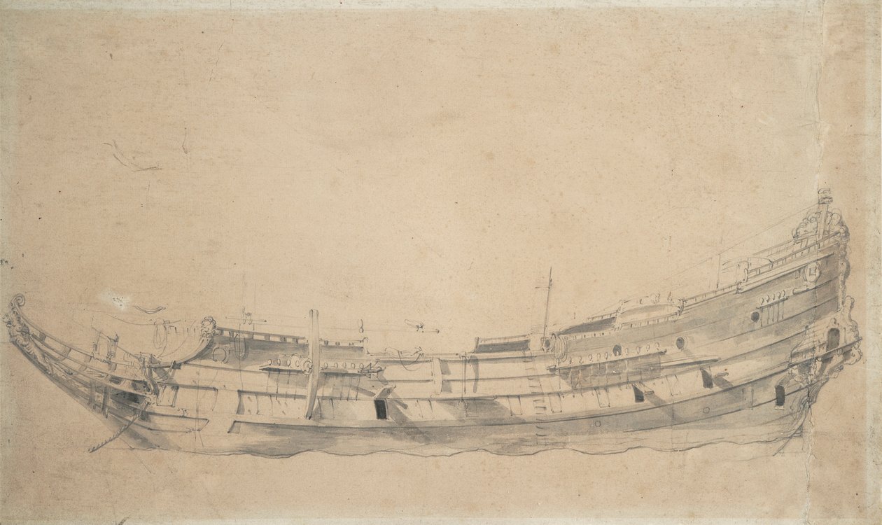 Ritratto di una fregata olandese, c.1655 da Willem van de Velde the Younger