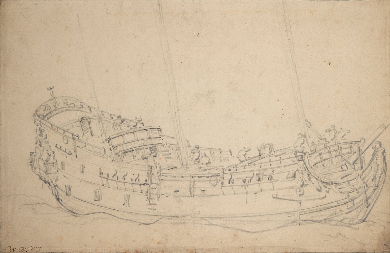Ritratto di una nave inglese di quinta classe, c.1675 da Willem van de Velde the Younger