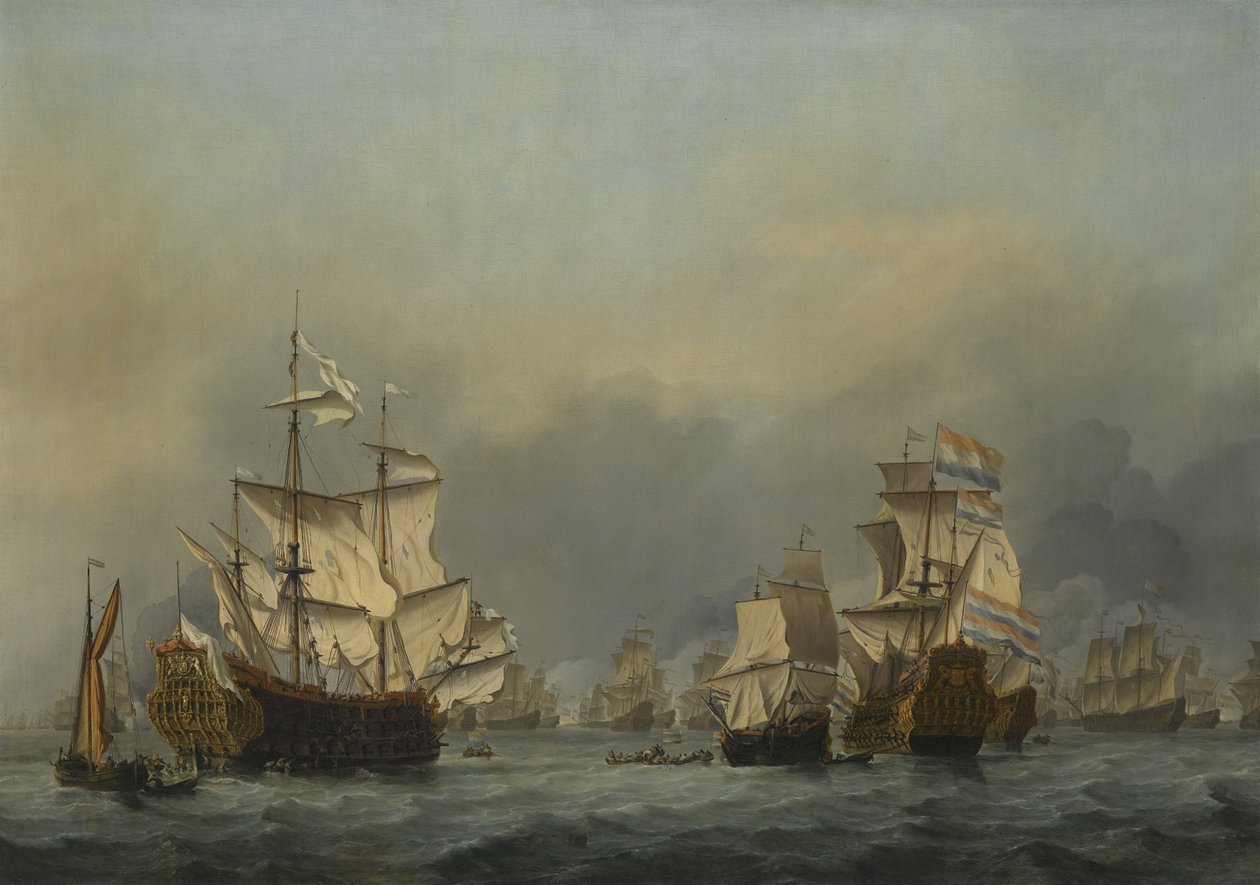 La battaglia dei quattro giorni, c. 1670 da Willem van de Velde the Younger