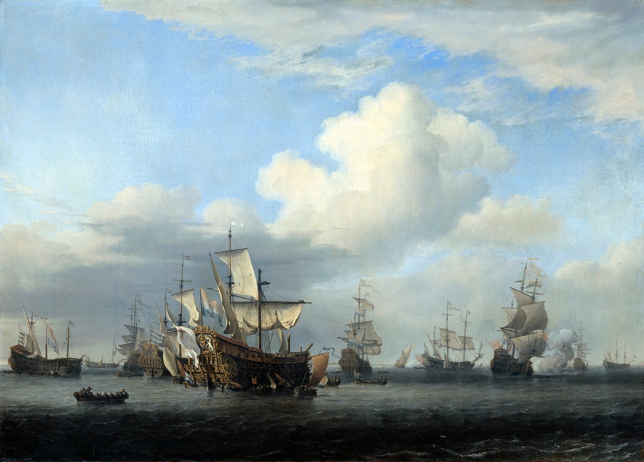 La cattura di Swiftsure, Seven Oaks, Loyal George e Convertine..., c1666 da Willem van de Velde the Younger