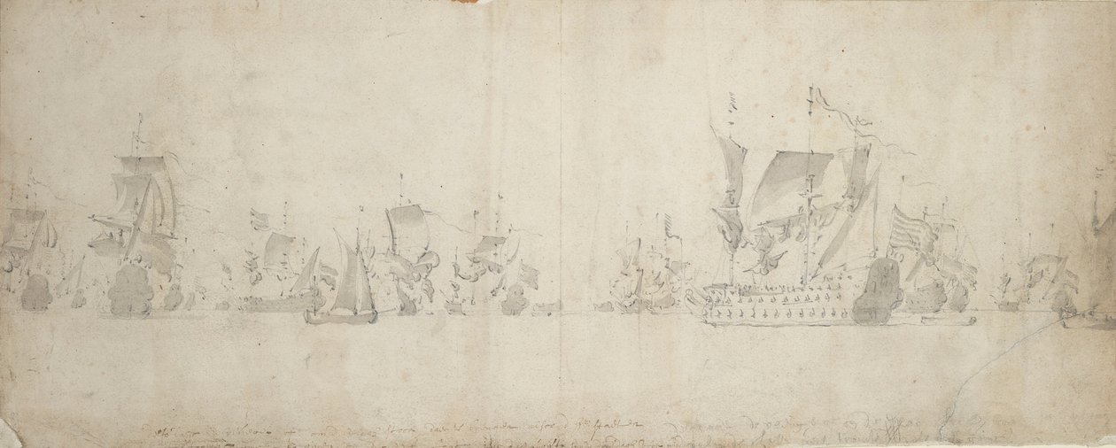 Flotta olandese dopo il consiglio di guerra, 8-18 agosto 1665 da Willem van de the Elder Velde