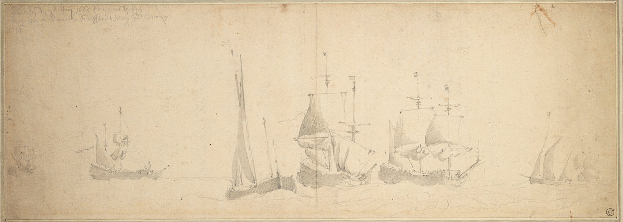 Navi olandesi in mare, 28 maggio-7 giugno 1665 da Willem van de the Elder Velde