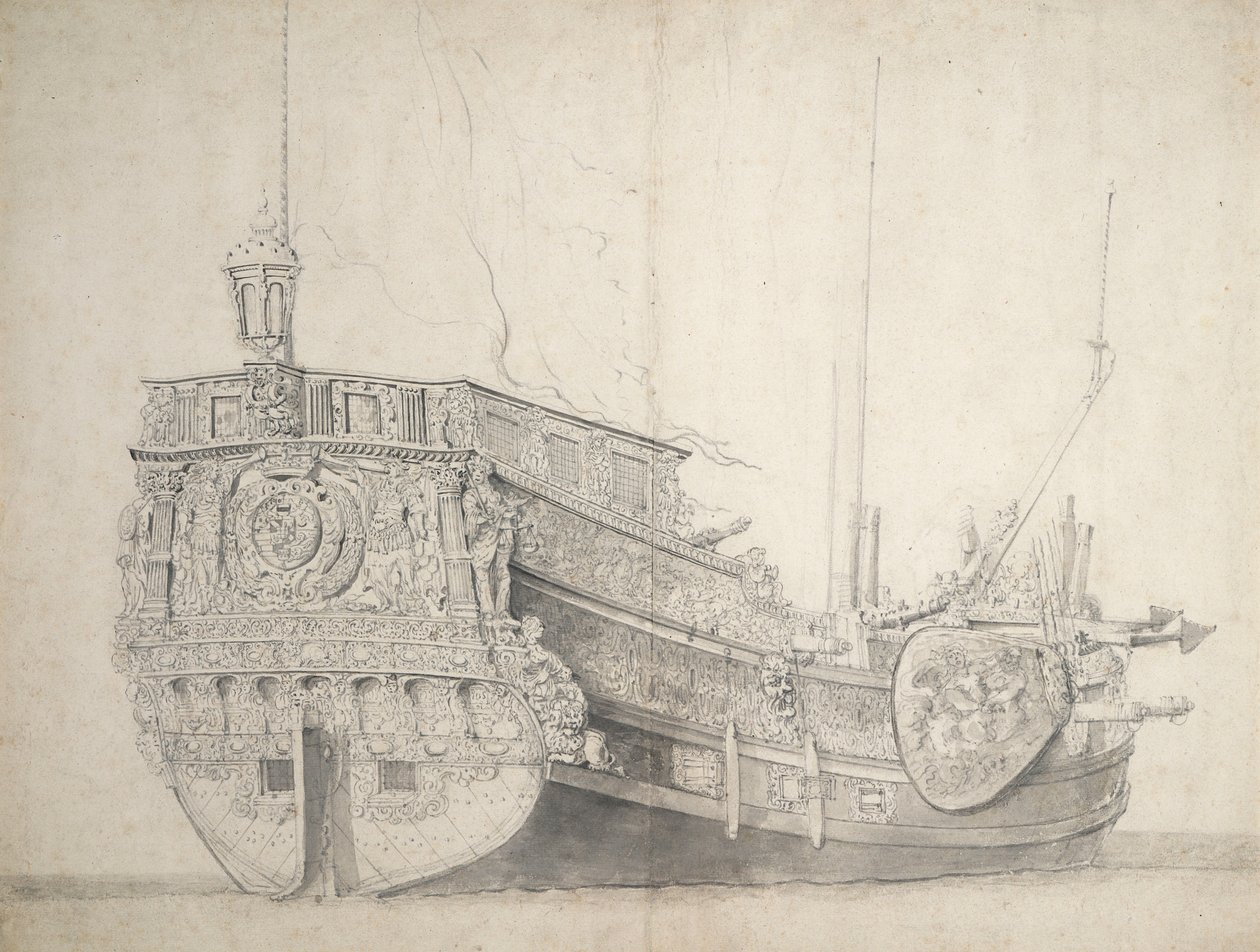 Ritratto di uno yacht di un principe olandese, c.1660 da Willem van de the Elder Velde