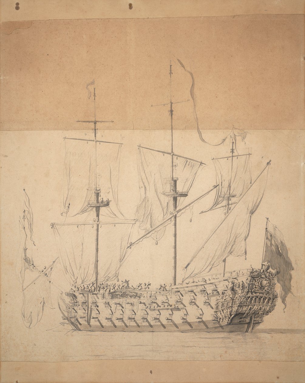 Ritratto di un terzo grado inglese, c.1673 da Willem van de the Elder Velde