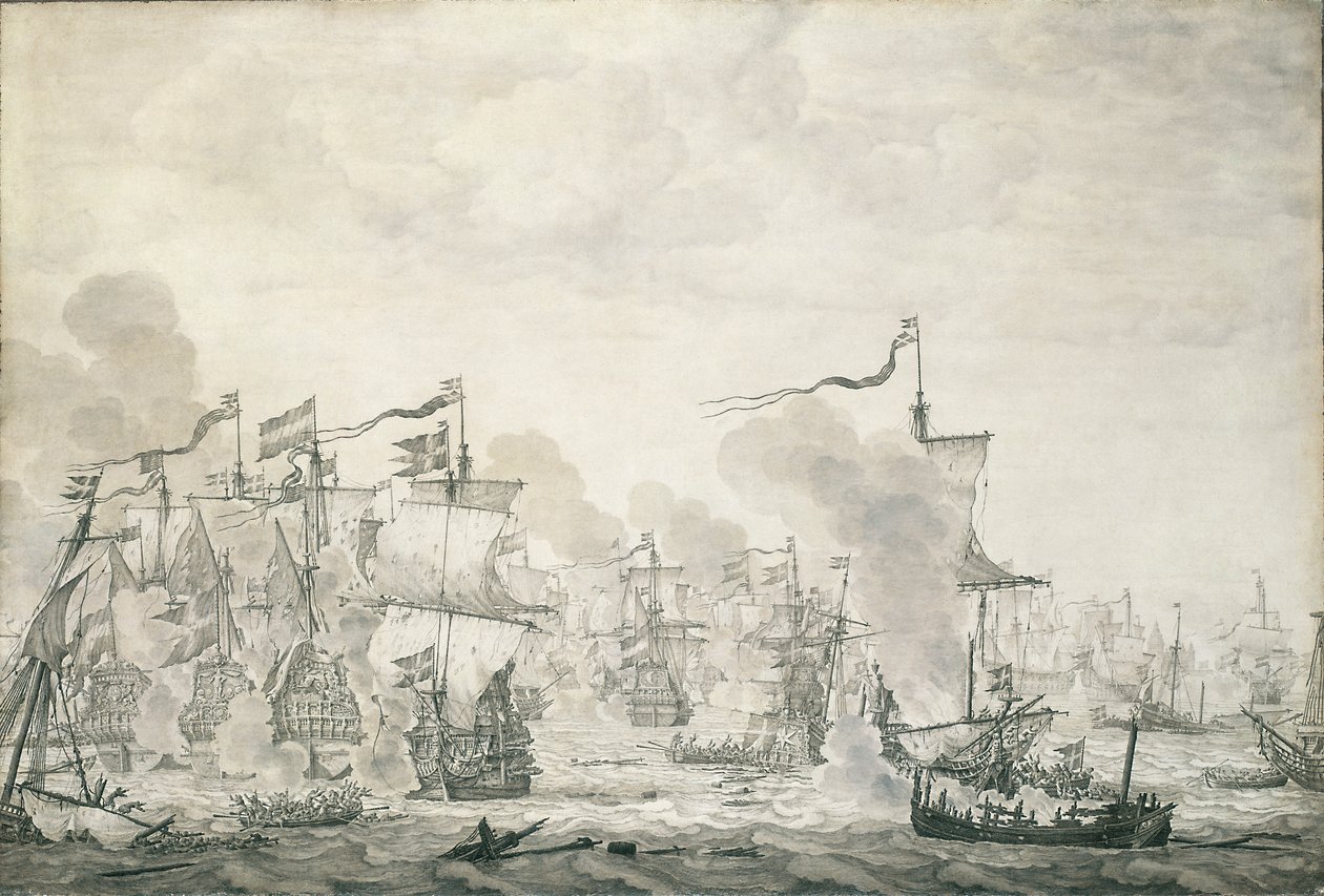 La battaglia del Sund, 29 ottobre - 8 novembre 1658, c.1660 da Willem van de the Elder Velde