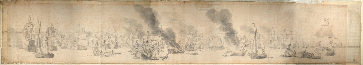 La battaglia del Sund, 29 ottobre 1658, c.1658 da Willem van de the Elder Velde