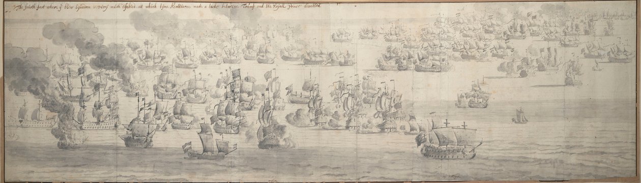 La battaglia di Texel (Kijkduin) da Willem van de the Elder Velde