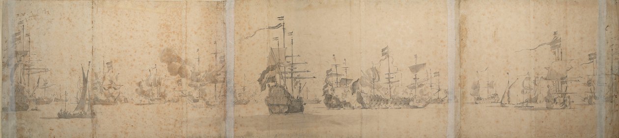 La flotta olandese al largo della costa dell