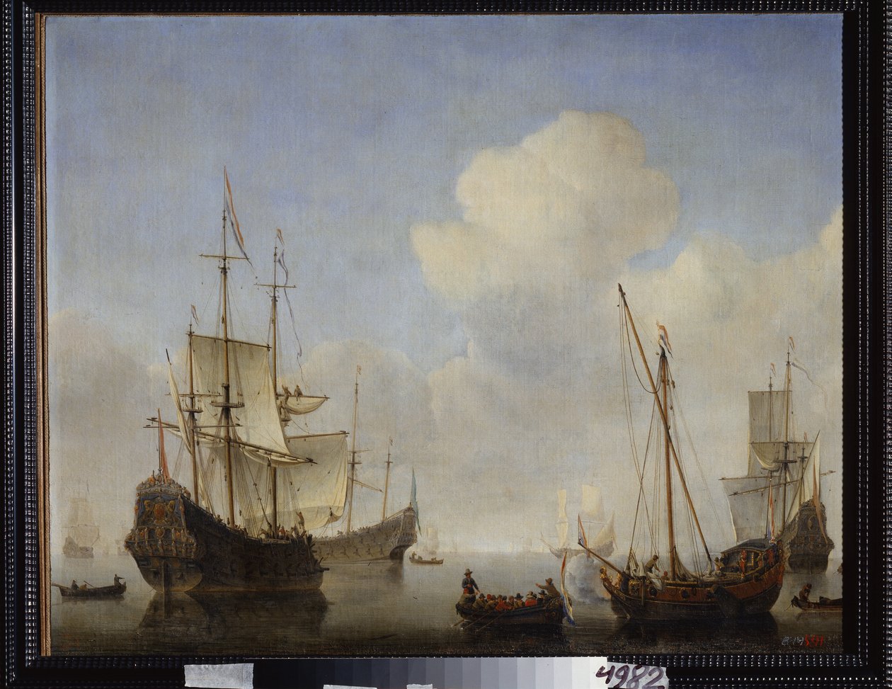 Lo squadrone olandese sulla costa occidentale africana da Willem van de Velde the Younger