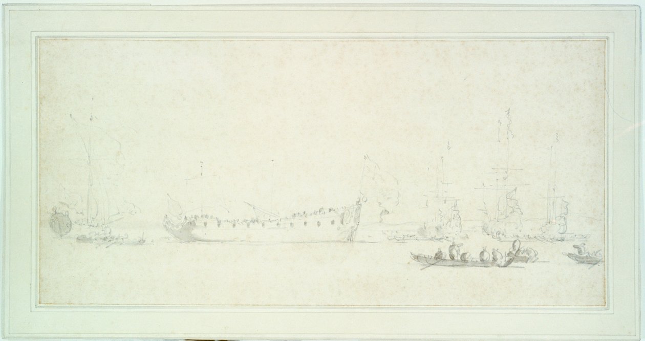 Il varo di una nave inglese, probabilmente la 