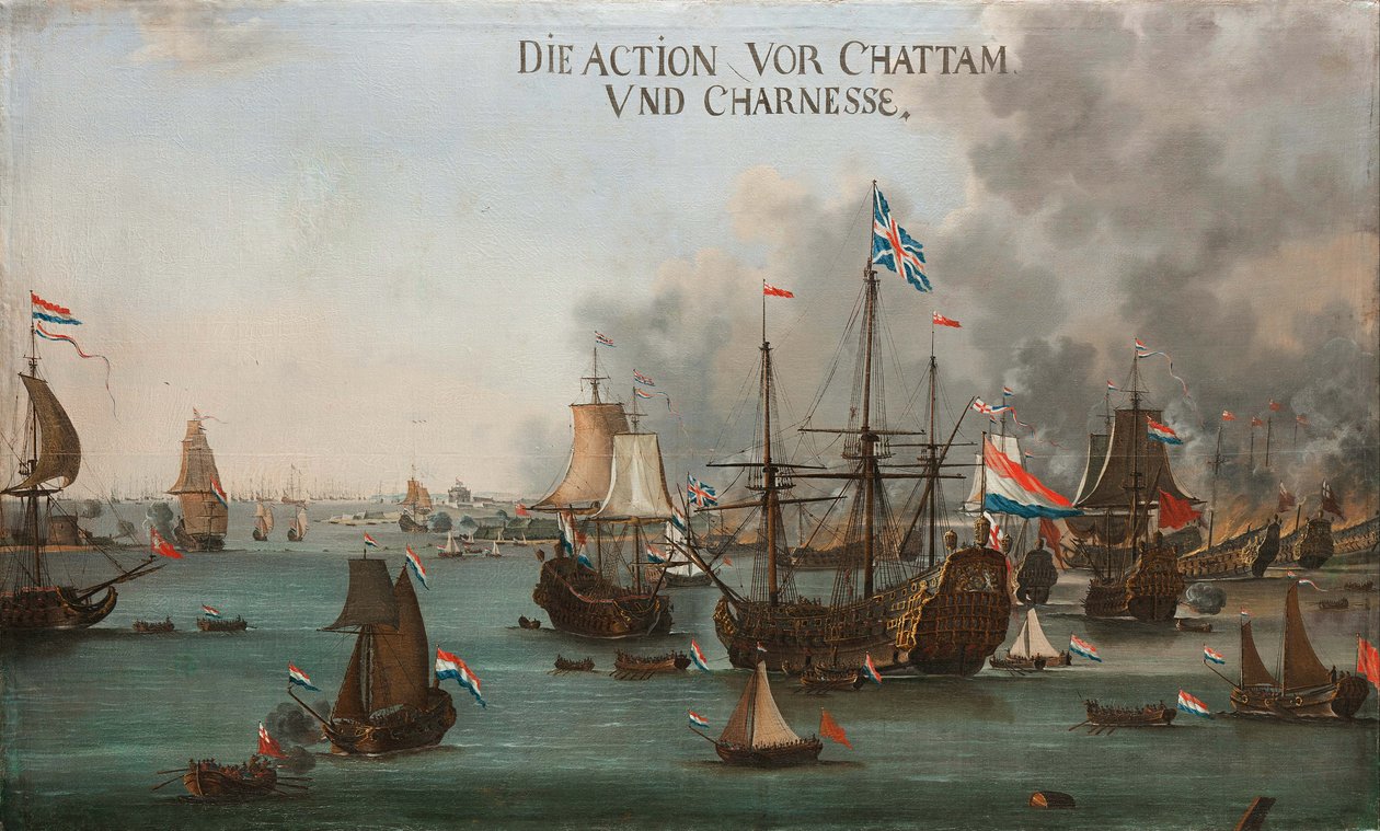 La battaglia di Chatham, ca 1667 da Willem van der Stoop