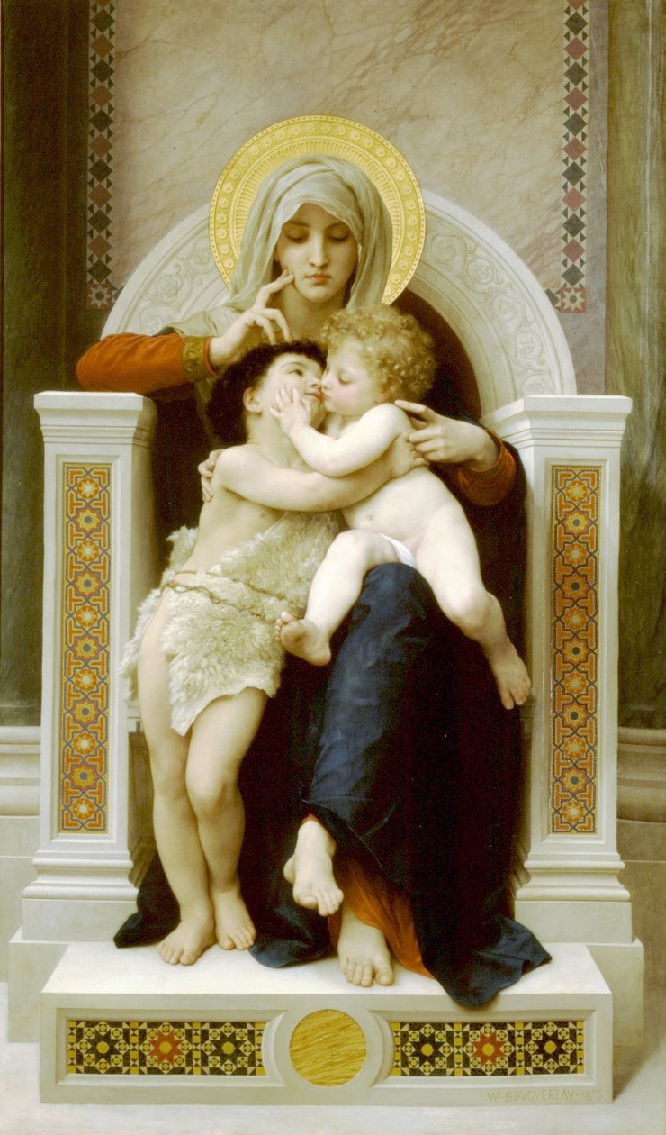 La Vergine, Gesù e San Giovanni Battista da William Adolphe Bouguereau