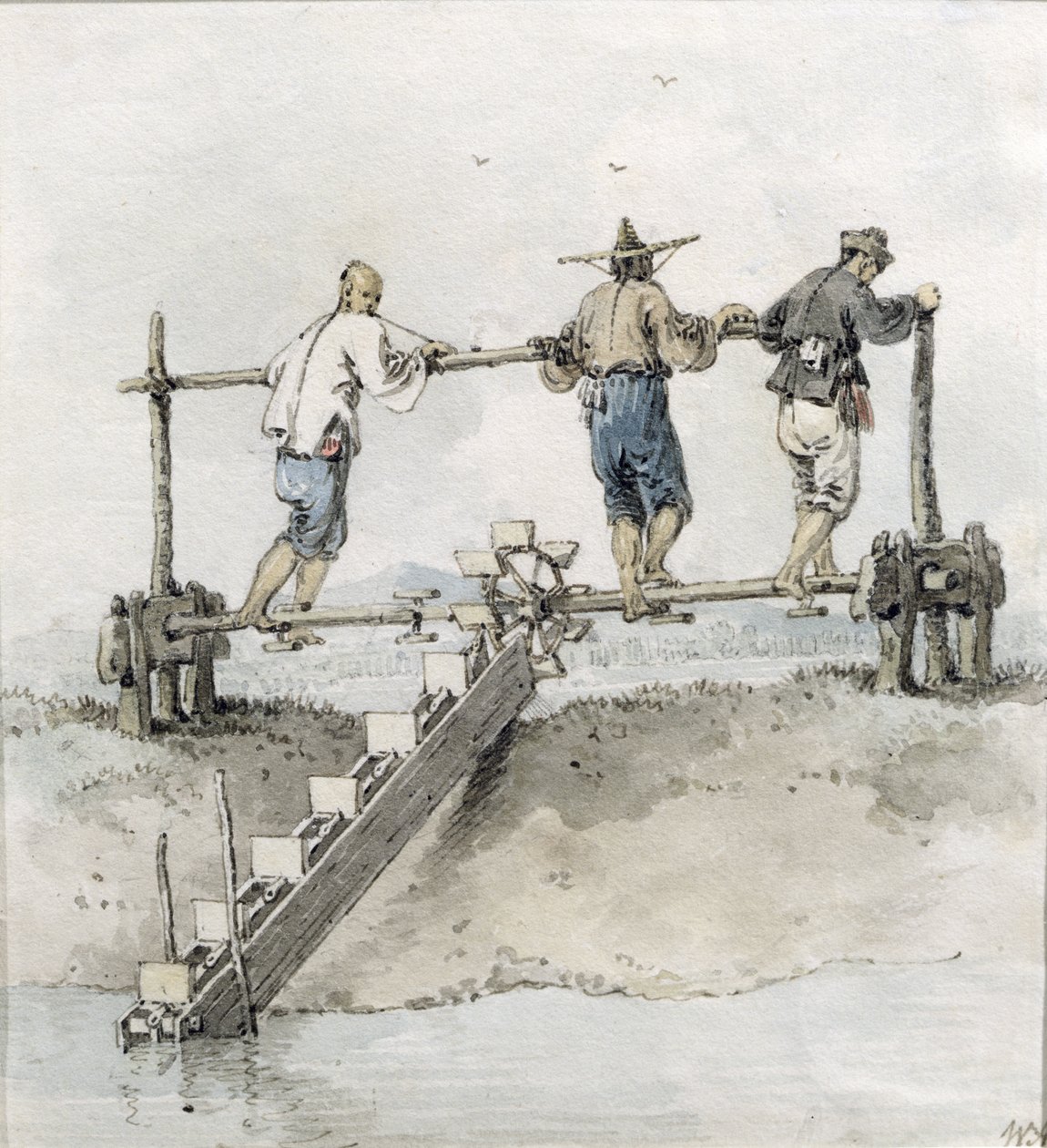 Lavoratori cinesi che lavorano su un fiume da William Alexander