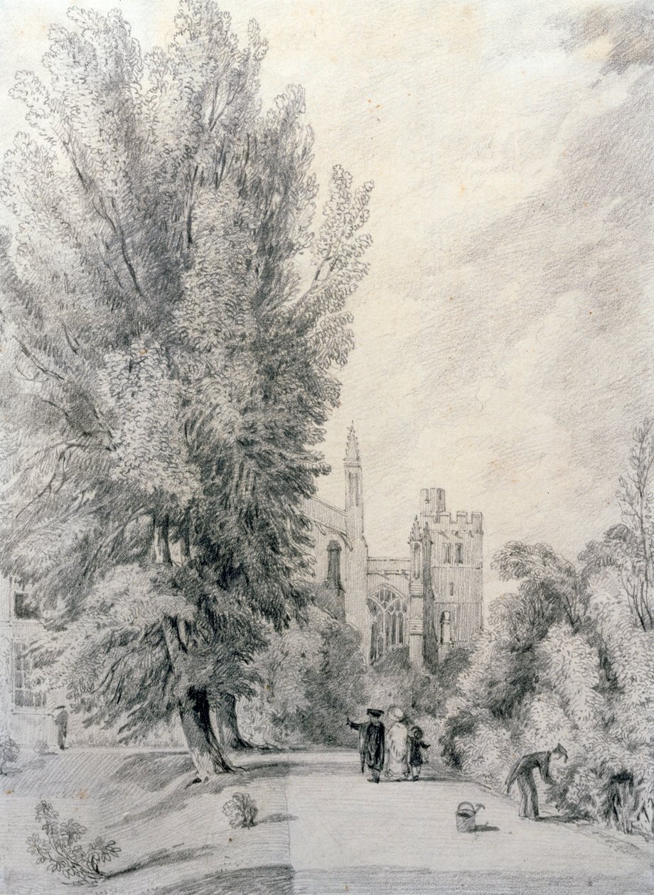 Giardino del New College, 1821 da William Alfred Delamotte
