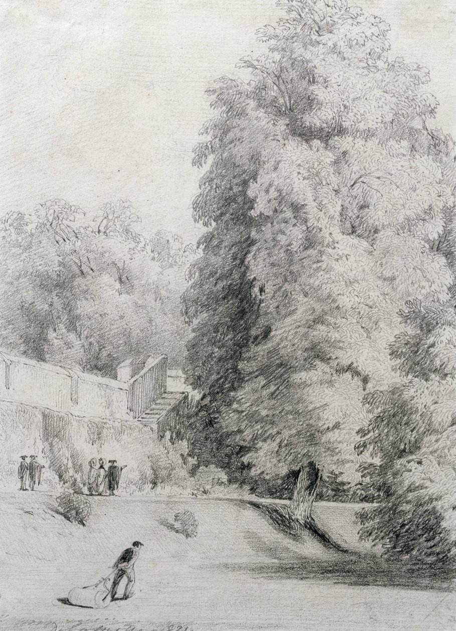 Giardino del New College, 1821 da William Alfred Delamotte
