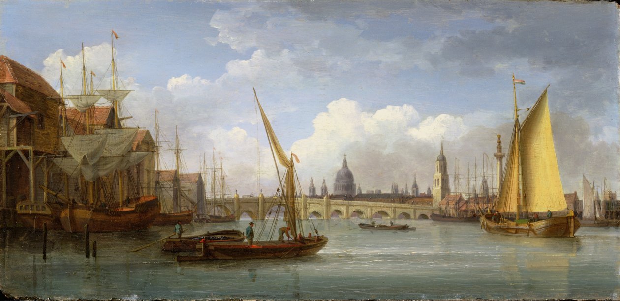 Ponte di Londra, con la Cattedrale di San Paolo in lontananza, 1815 da William Anderson
