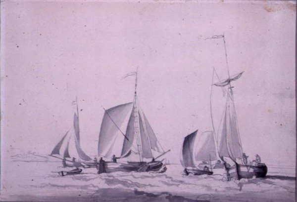 Paesaggio marino con navigazione da William Anderson
