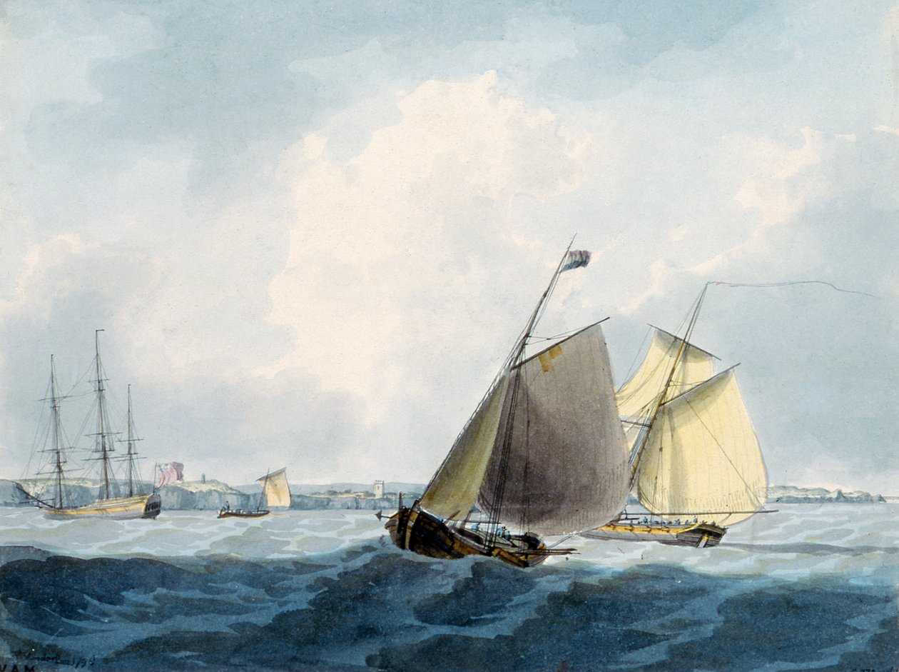 Navi al largo di Cromer, Norfolk da William Anderson