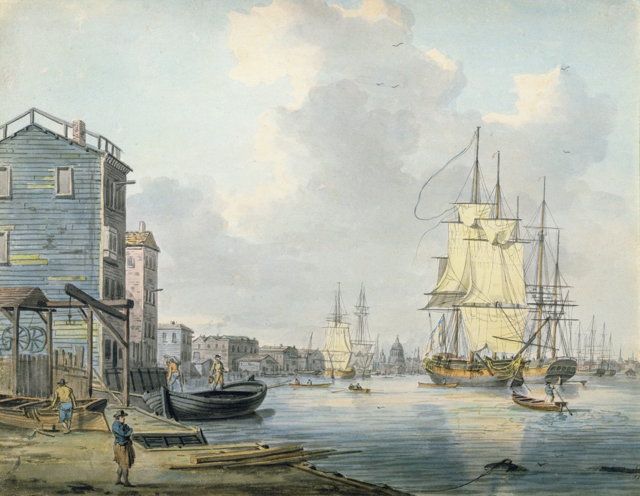 Il Tamigi a Rotherhithe, 1790s da William Anderson