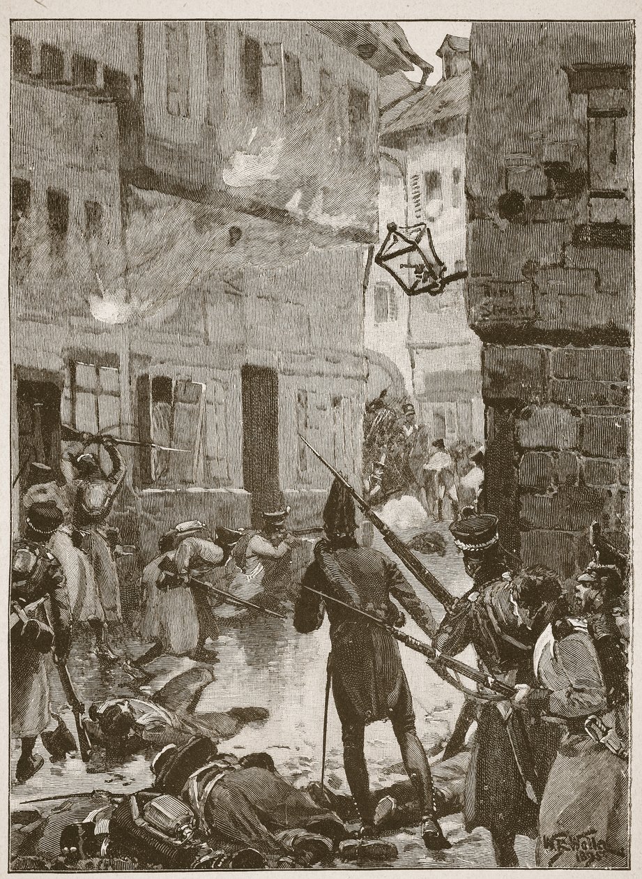 Ma i francesi mantennero una resistenza eroica, illustrazione da 