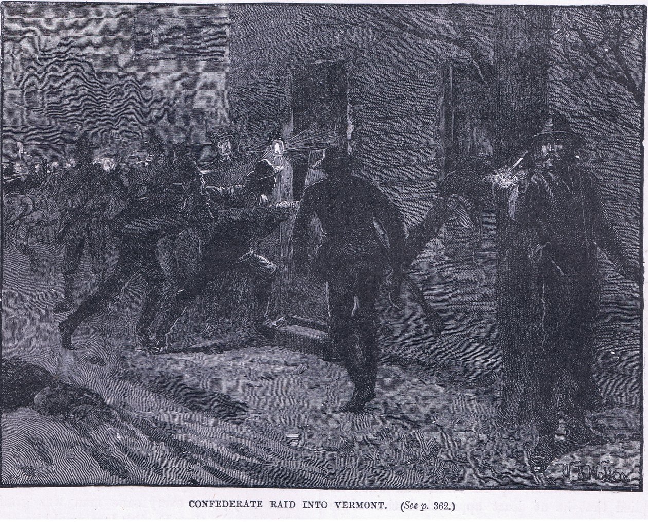 Incursione confederata nel Vermont da William Barnes Wollen