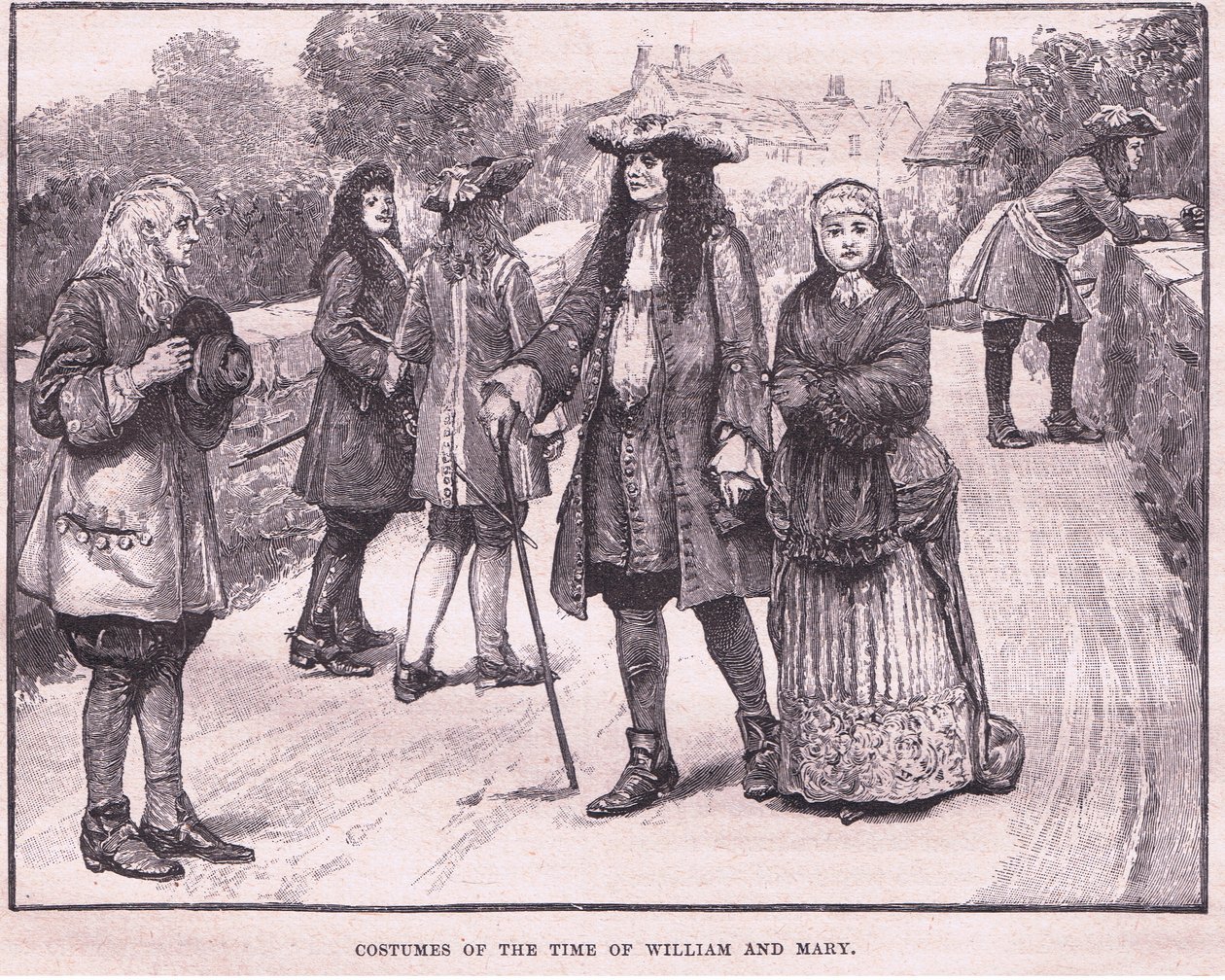 Costumi del tempo di Guglielmo e Maria AD 1694 da William Barnes Wollen