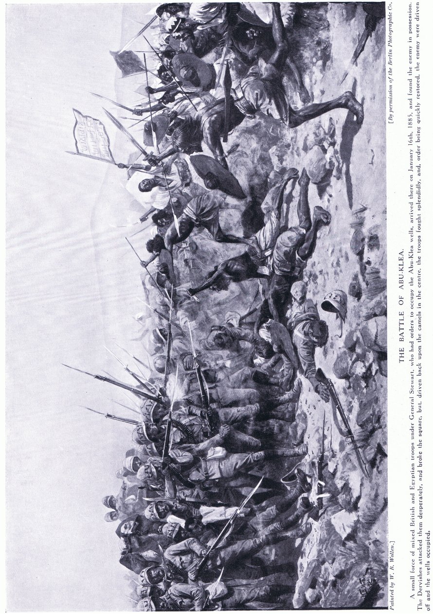 La battaglia di Abu-Klea 16 gennaio 1885 d.C., c.1920 da William Barnes Wollen