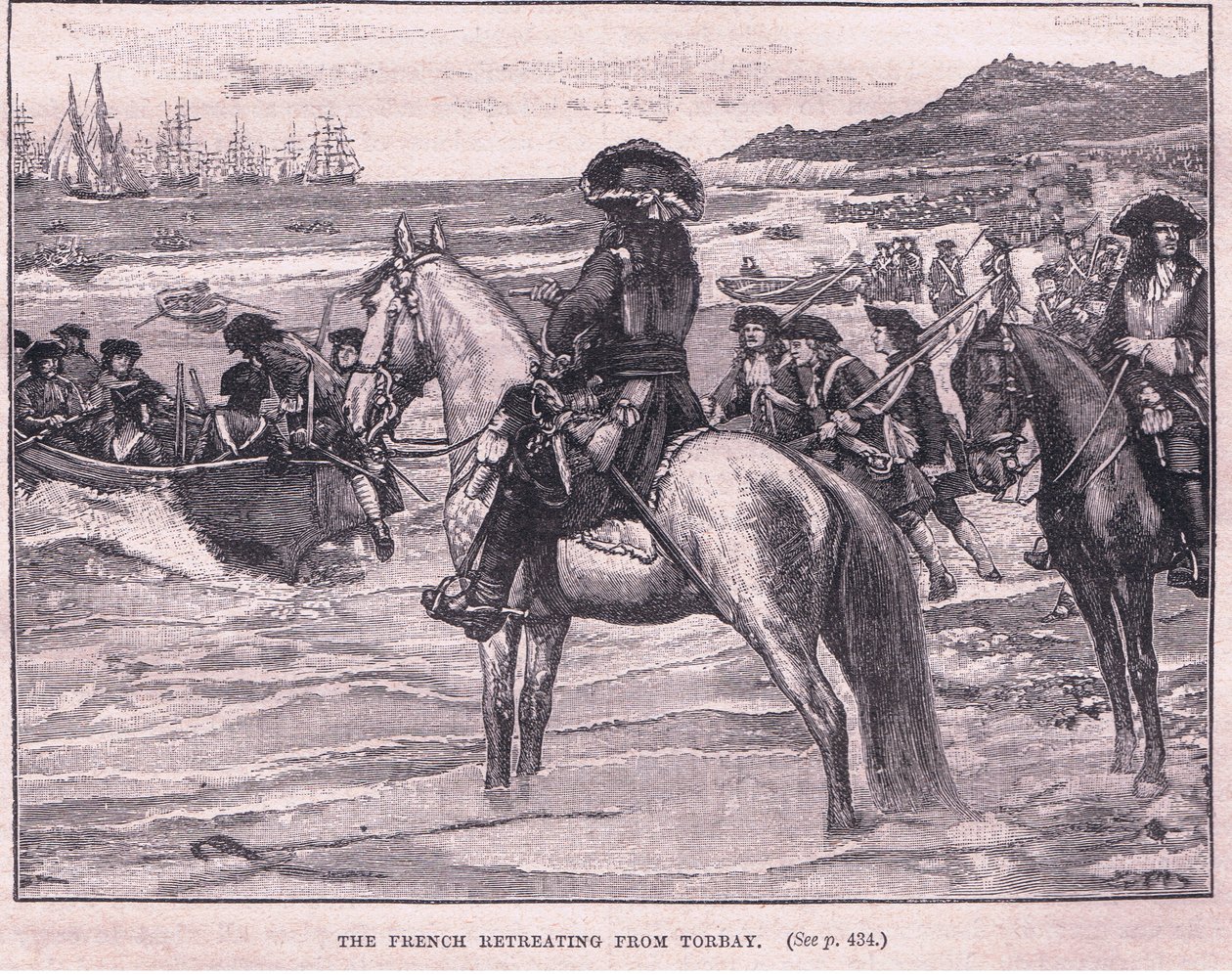 La ritirata dei francesi da Torbay, 1690 d.C. da William Barnes Wollen
