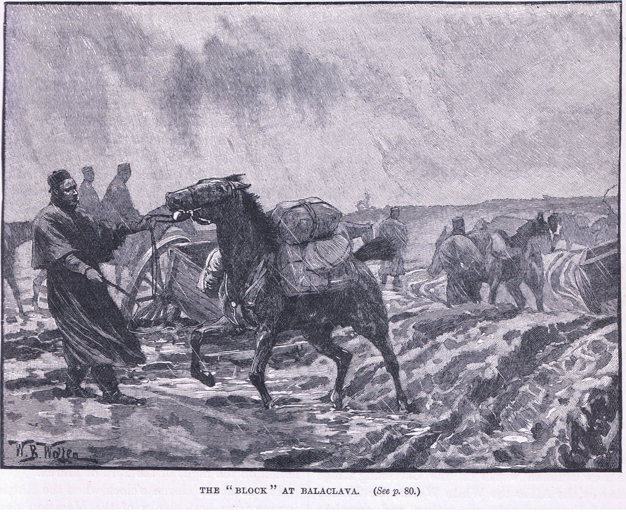 Il blocco a Balaclava 1855 d.C. da William Barnes Wollen