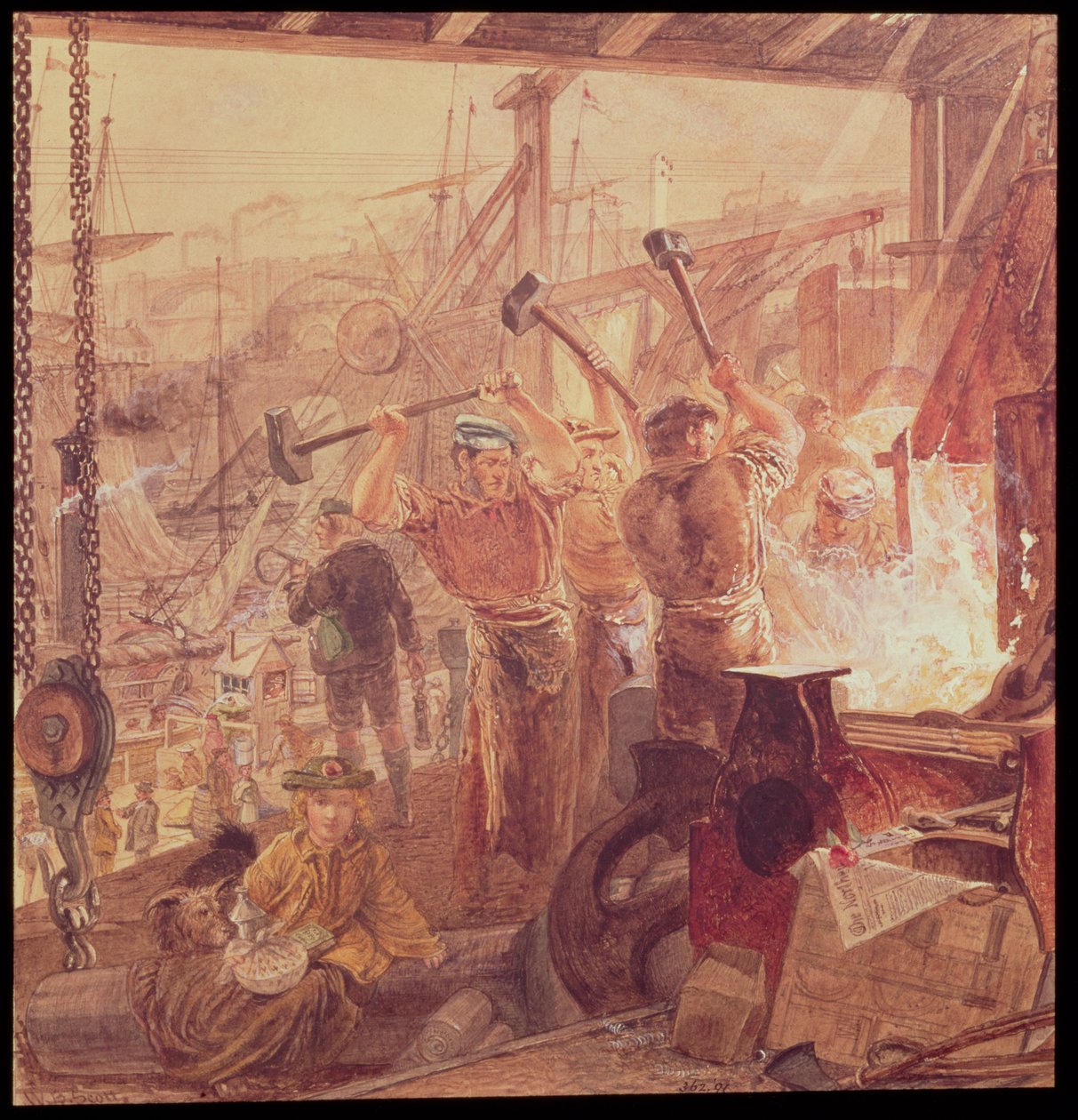 Industria sul Tyne: ferro e carbone da William Bell Scott