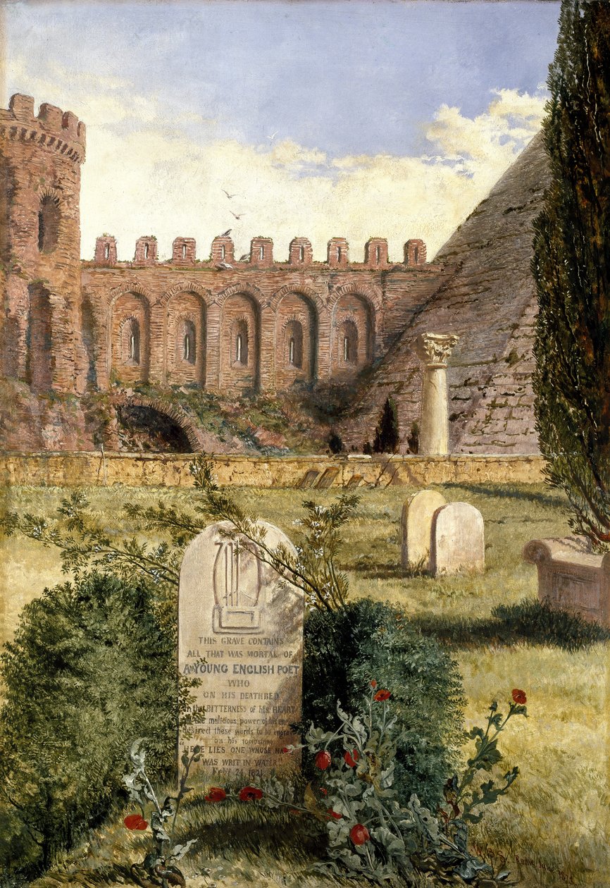 Tomba di Keats nel vecchio cimitero protestante a Roma, 1873 da William Bell Scott