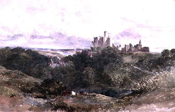 Castello di Warkworth, Northumberland, XIX secolo da William James Bennett