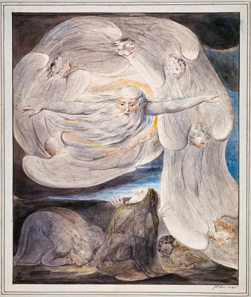 Giobbe confessa la sua presunzione a Dio da William Blake