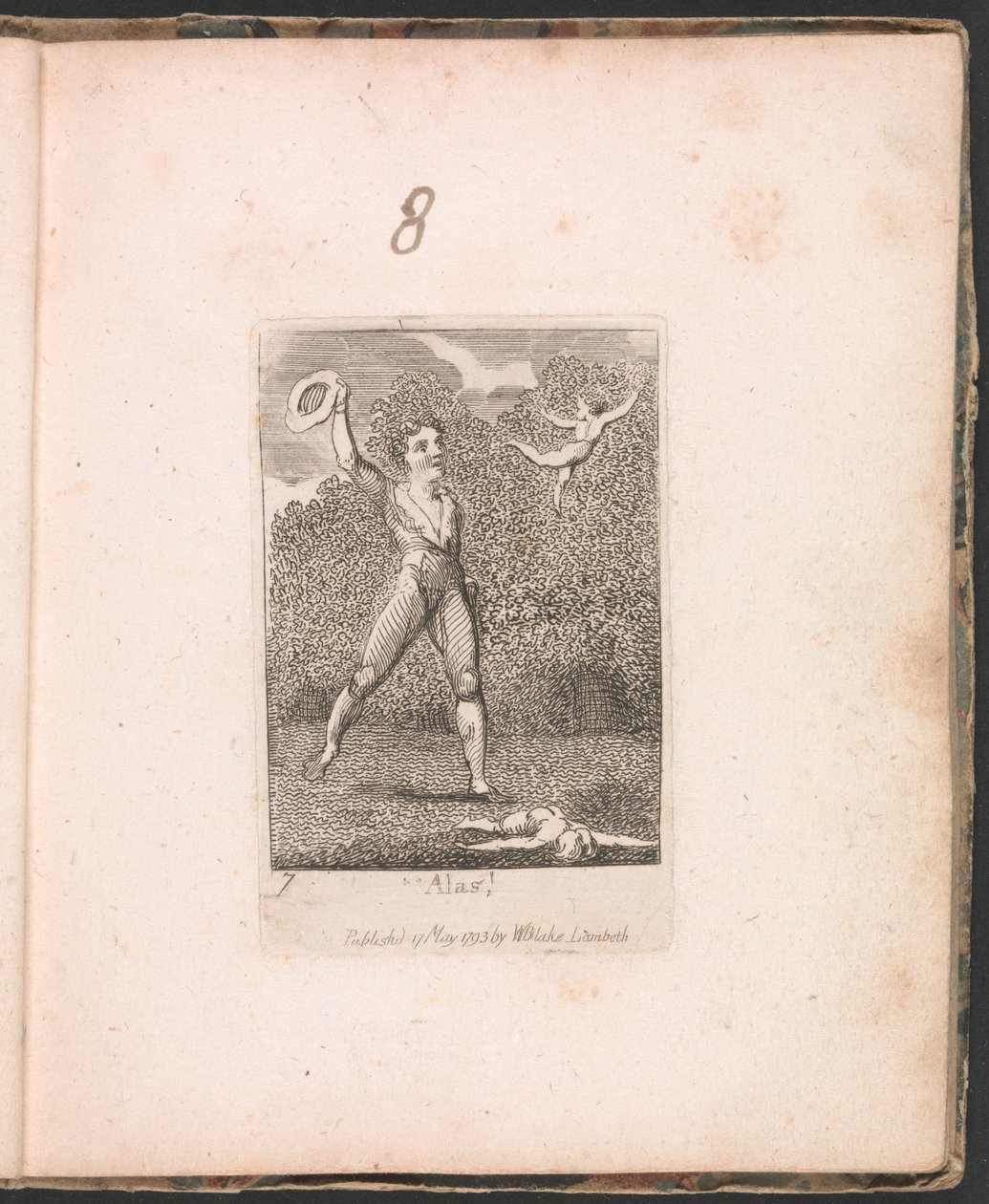 Ahimè, tavola 9 da Per Bambini. Le Porte del Paradiso, 1793 da William Blake