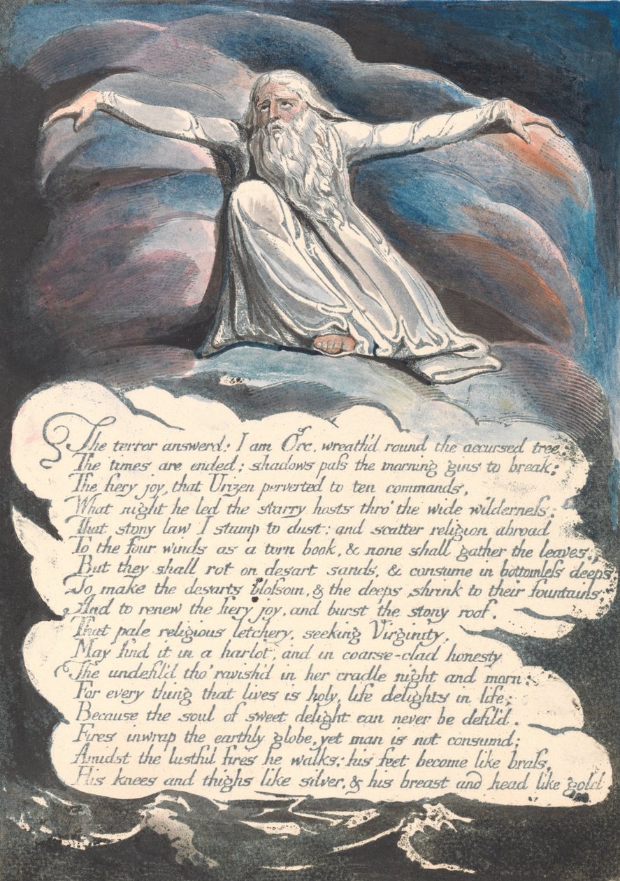 America. Una profezia, Tavola 10 da William Blake