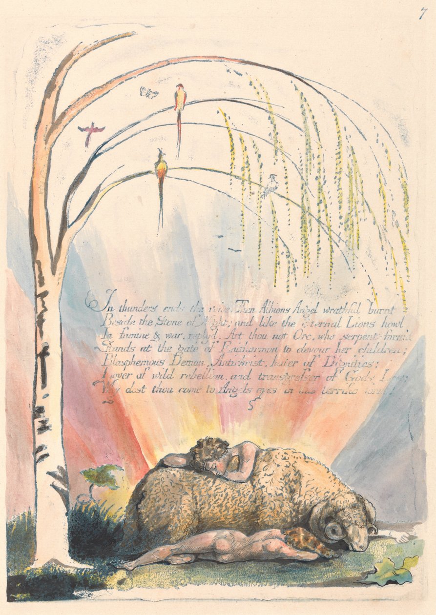 America. Una profezia, Tavola 9 da William Blake