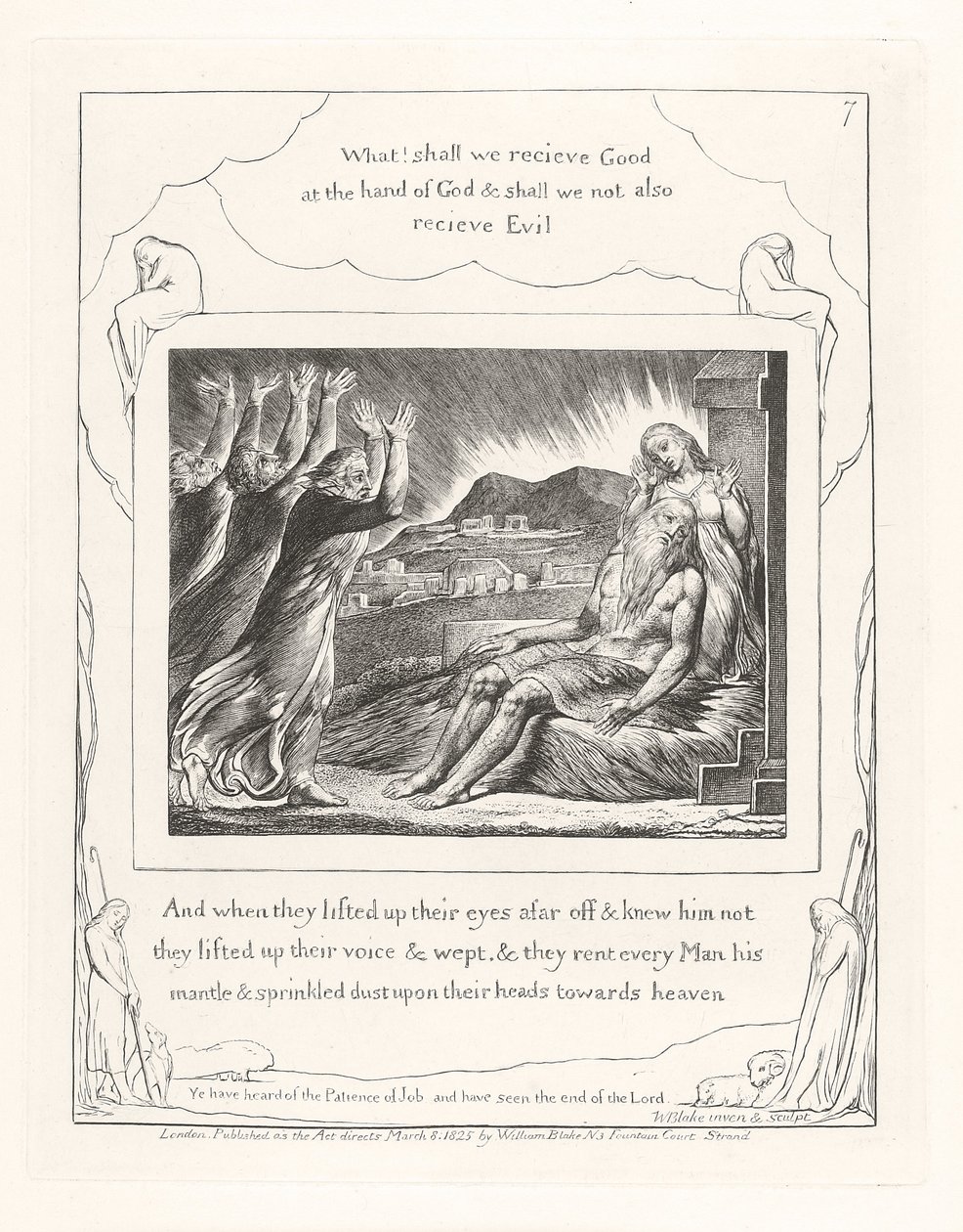 E quando alzarono gli occhi da lontano, 1825 da William Blake
