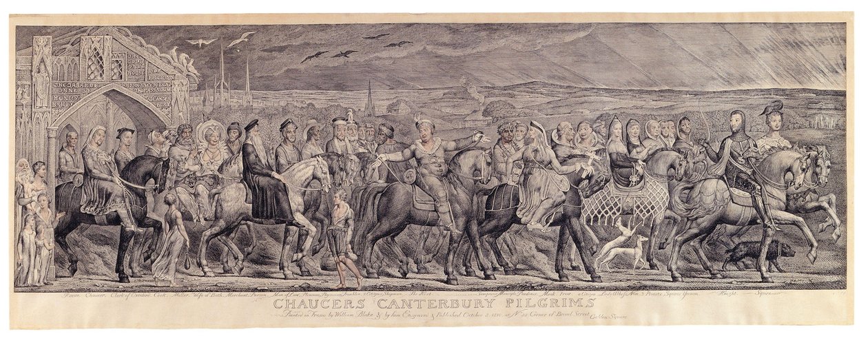 I pellegrini di Canterbury di Chaucer da William Blake