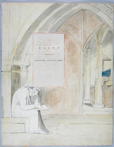 Elegia scritta in un cimitero di campagna, design 105 da Le poesie di Thomas Gray, 1797-98 da William Blake