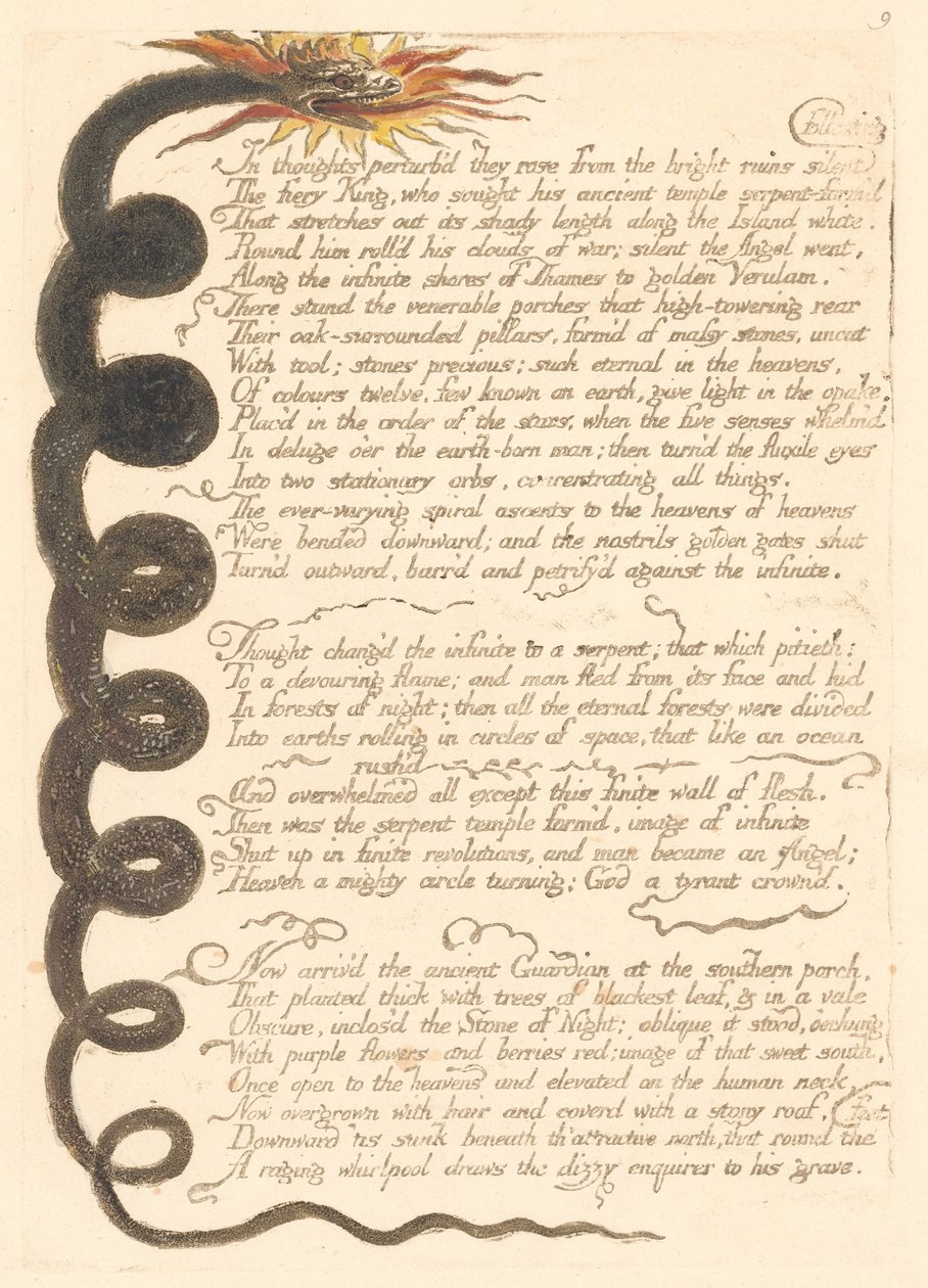 Europa. Una profezia, Tavola 11 da William Blake